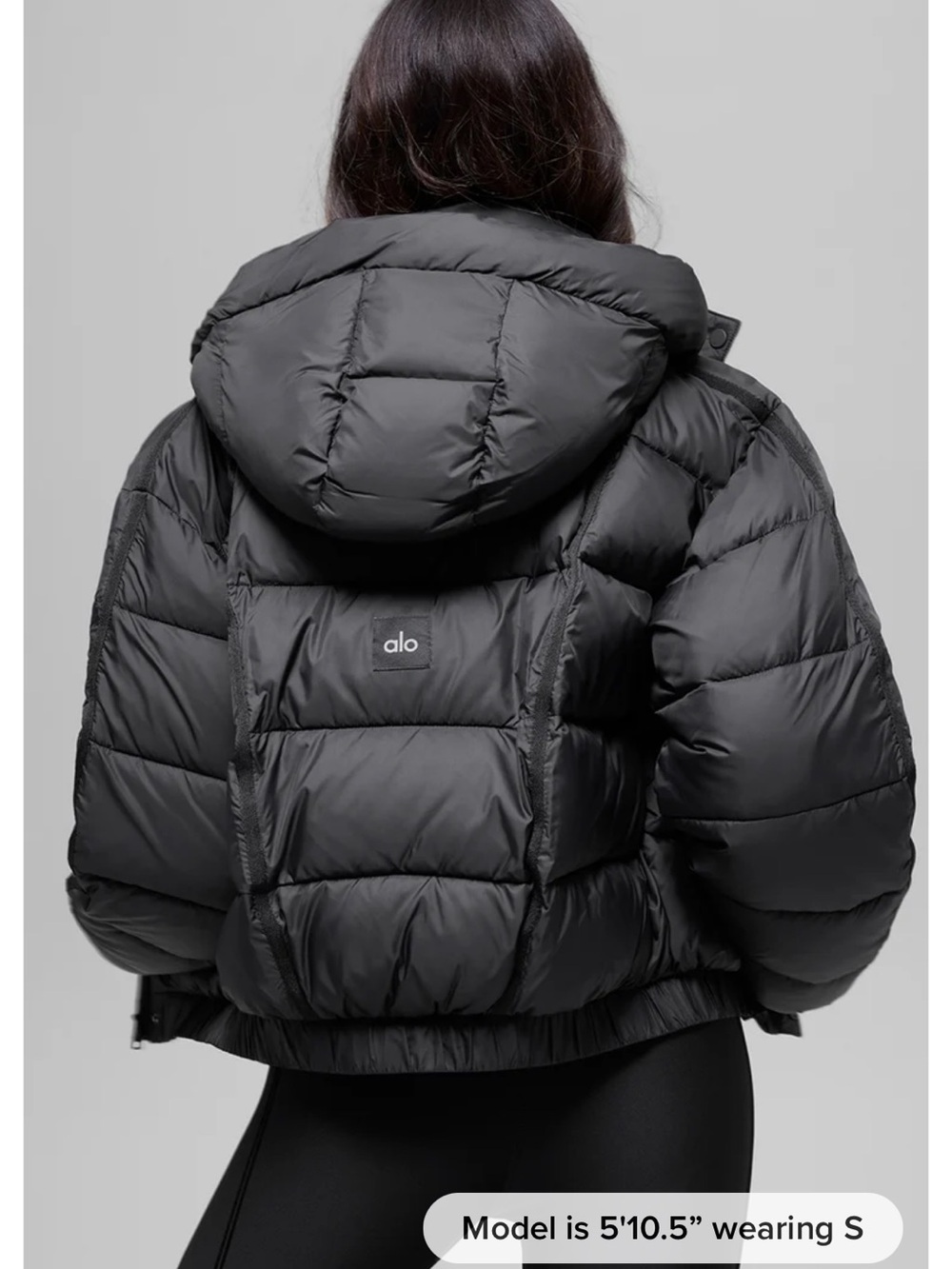 Alo Women’s Black Aspen Love Puffer Jacket Small